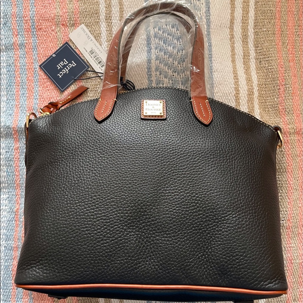 Dooney & Bourke Black Satchel w/ Medium Wristlet